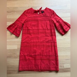 J Crew Coral Flare Sleeve Dress.  Size 10.